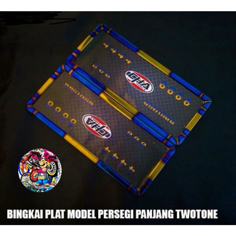 Jual PLAT NOMOR TWOTONE TULISAN THAILAND DUDUKAN PLAT NOMOR TWOTONE