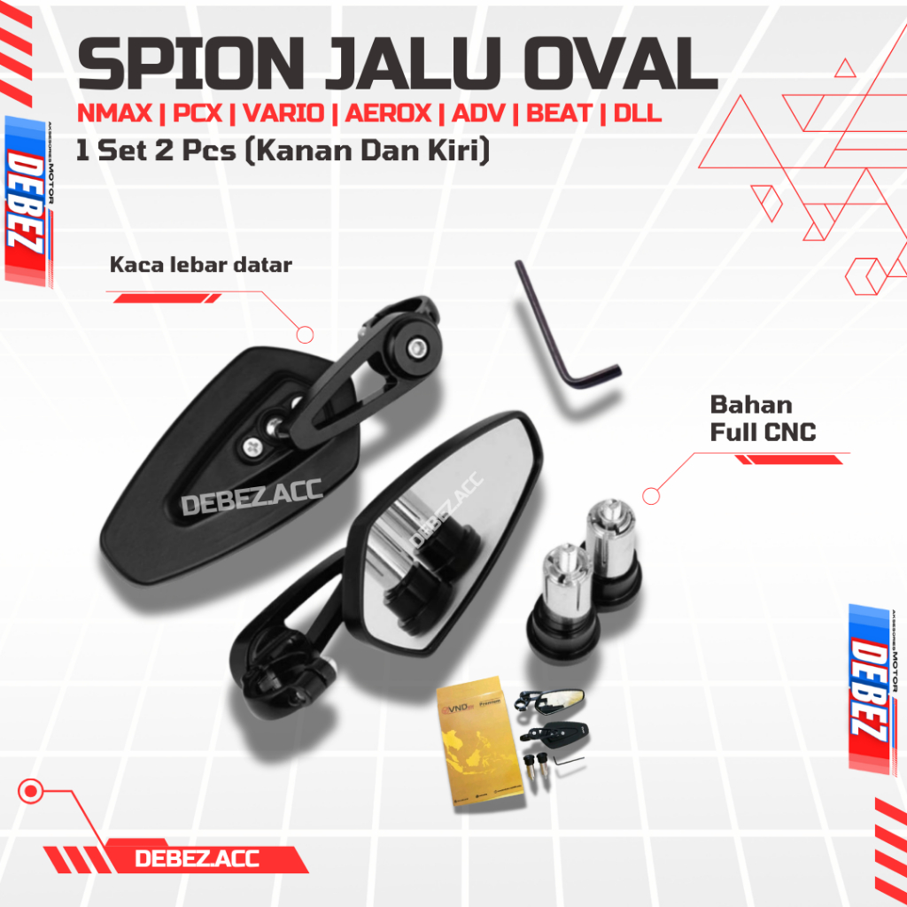 Jual Spion Jalu Oval Vnd Beat Nmax New Stylo 160 Vario Scoopy Aerox