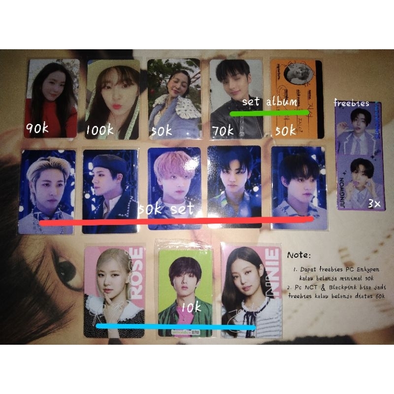 Jual Wts Photocard Pc Album Nct Dream Txt F X Red Velvet