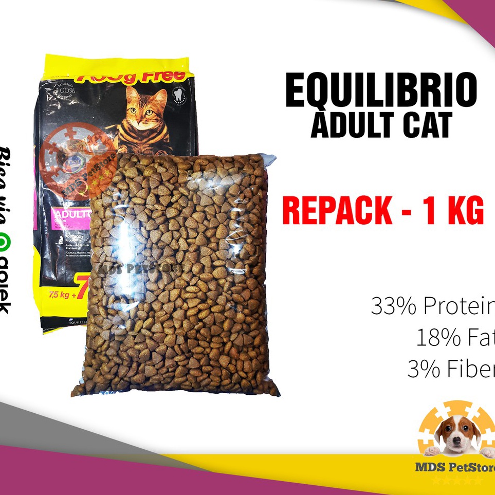 Jual Promo Terunik Equilibrio Adult Long Hair Cat 1 Kg Makanan Kucing