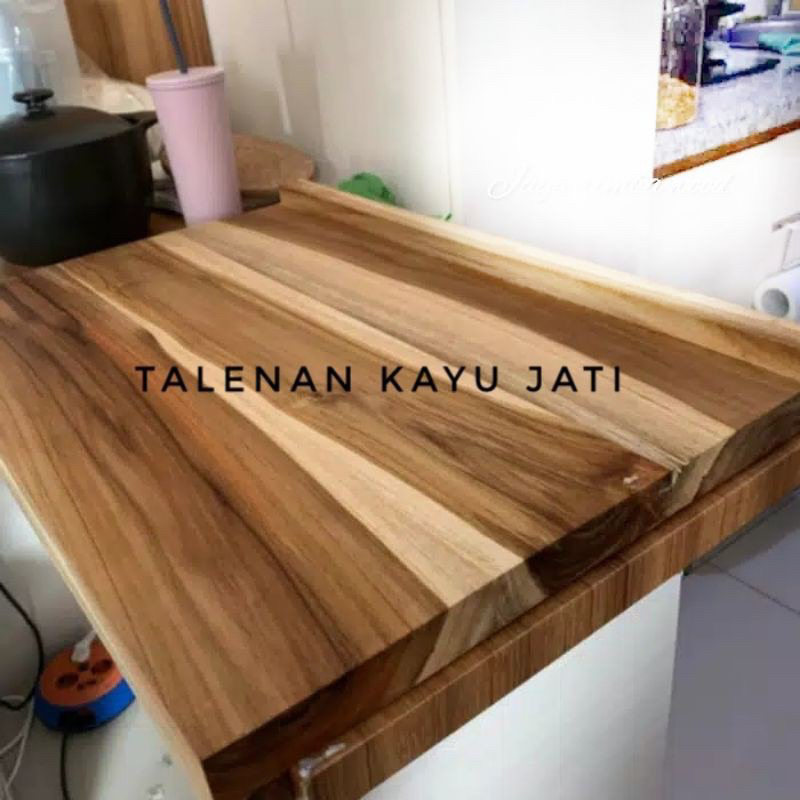 Jual Talenan Kayu Jati Panjang Tua Tanpa Sambungan Wooden Cutting Board