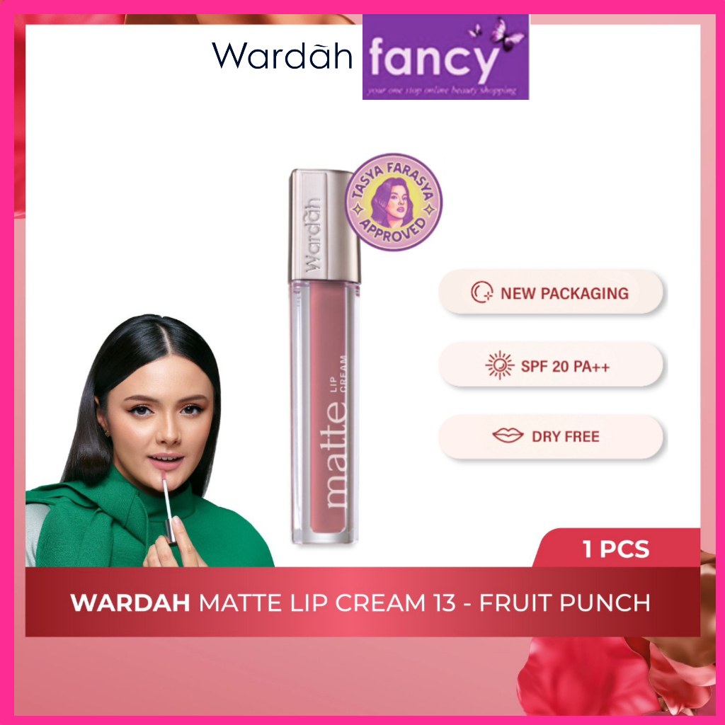 Jual Wardah Exclusive Matte Lip Cream Tasya Farasya Approved Matte