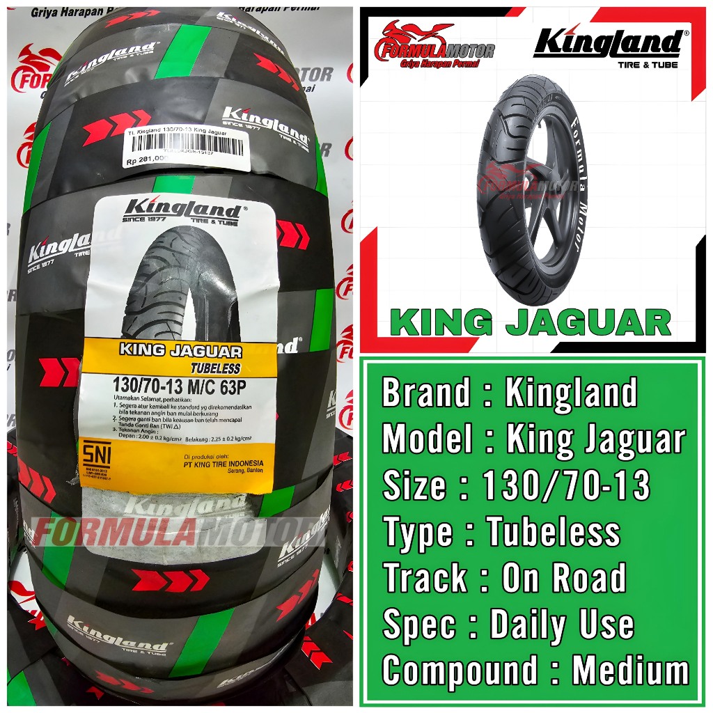 Jual Kingland King Jaguar Ring Tubeless Ban Belakang