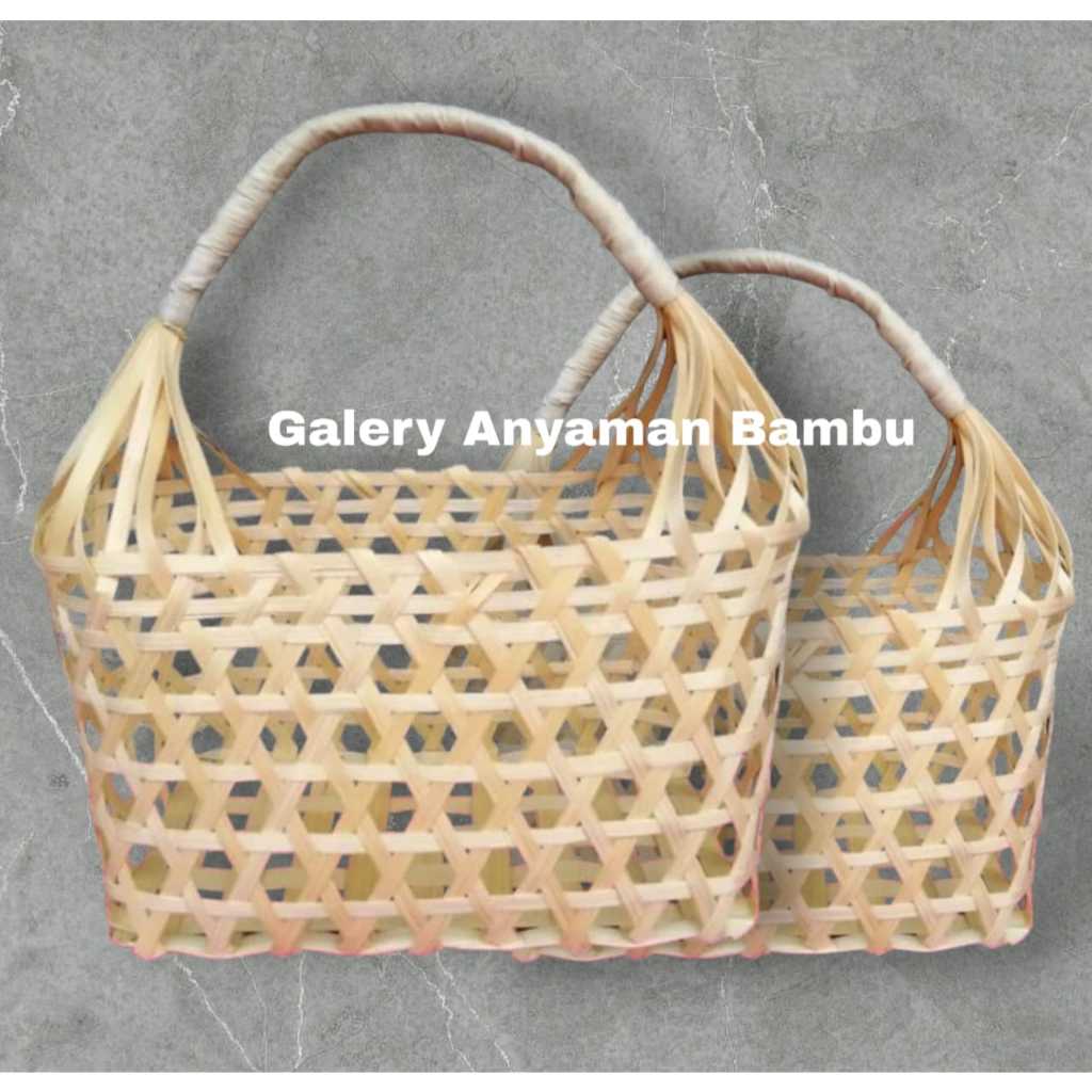 Jual Keranjang Buah Hampers Tas Keranjang Bingkisan Anyaman Bambu