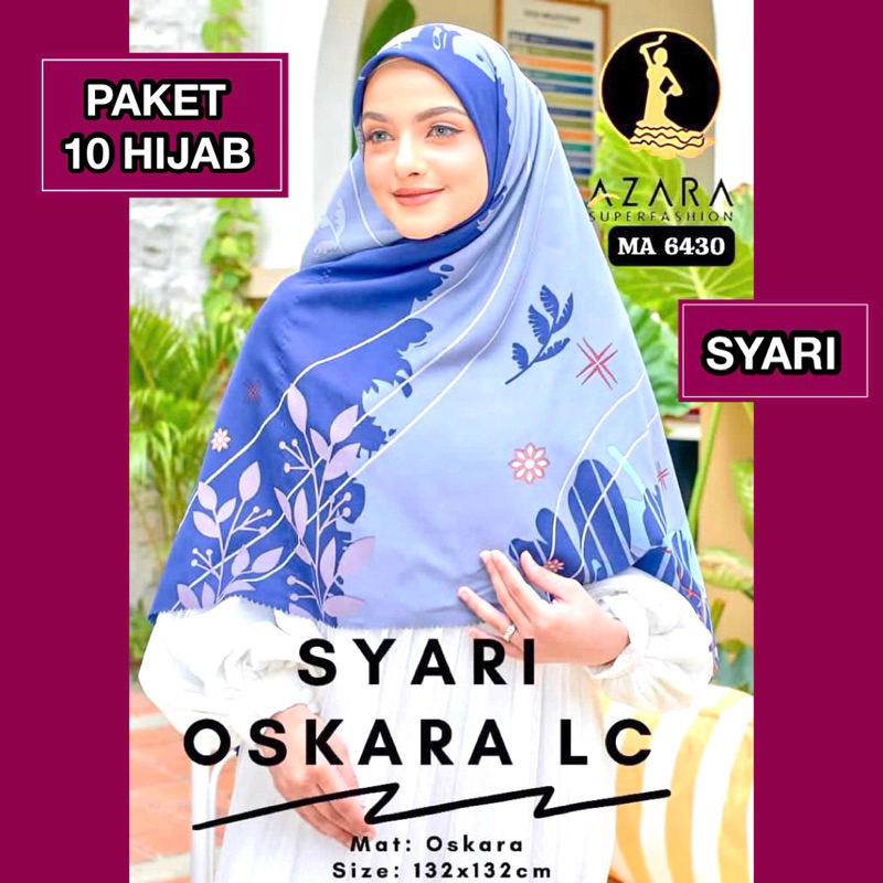 Jual Hijab Segi Empat Oskara Syari Motif Label Printing Lc Laser Cut