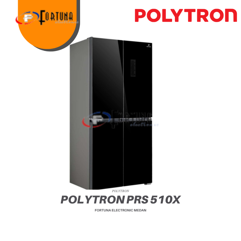 Jual POLYTRON PRS 510X KULKAS SIDE BY SIDE 4 PINTU 480L PRS510X