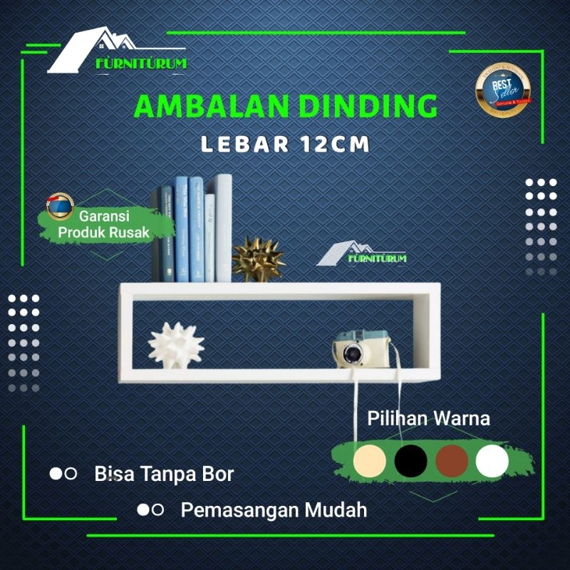 Jual Ambalan Dinding Persegi Panjang Kotak Kubus Minimalis Hiasan Papan