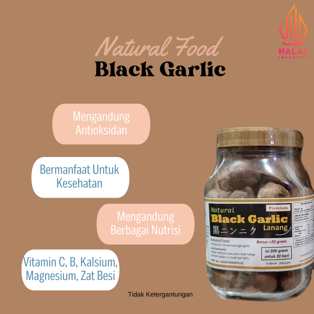 Jual Natural Black Garlic Bawang Putih Tunggal Mengontrol Gula Darah