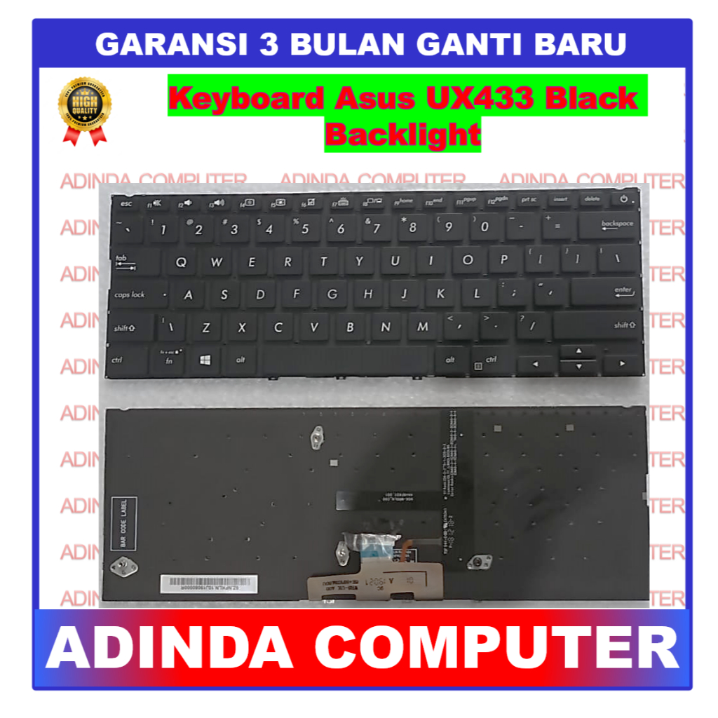 Jual Keyboard Asus Zenbook 14 UX433 Black Backlight Shopee Indonesia