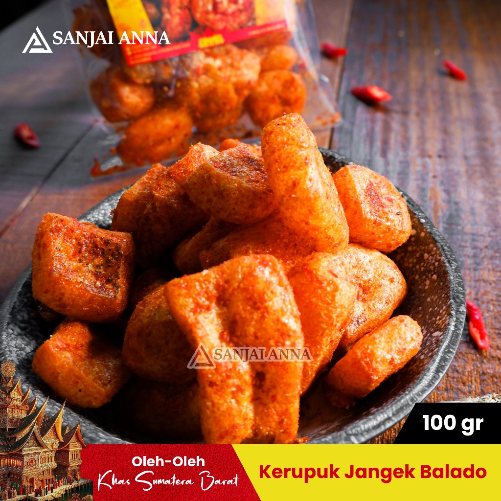 Jual SANJAI ANNA KERUPUK JANGEK BALADO KERUPUK KULIT JANGEK BALADO 100