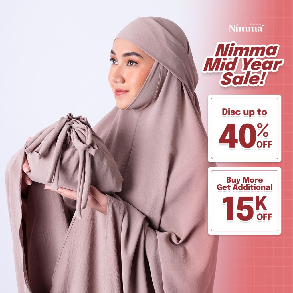 Jual Nimma Syaila Mukena Dewasa Polos All Size Bahan CEY Crinkle