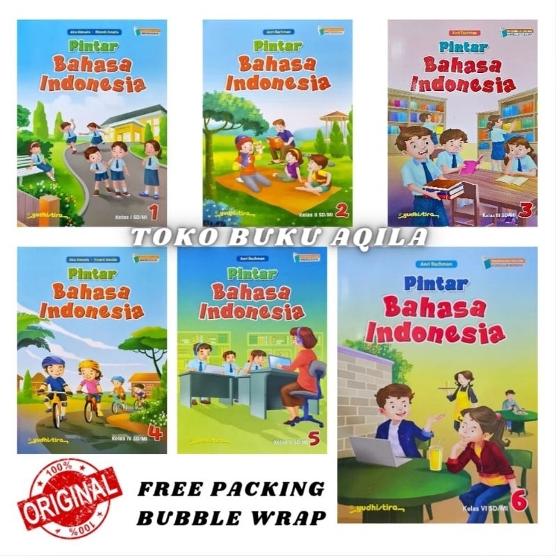 Jual Buku Pintar Bahasa Indonesia Kelas 1 2 3 4 5 6 SD MI Yudhistira