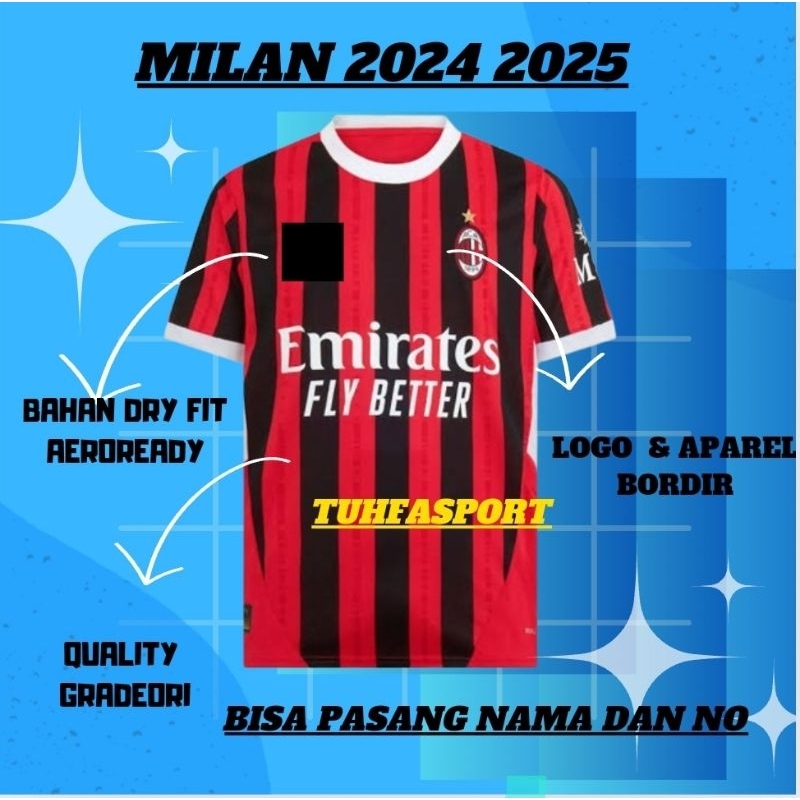 Jual Jersey Aac Miilan Baju Bola Jersy Home Away Terbaru