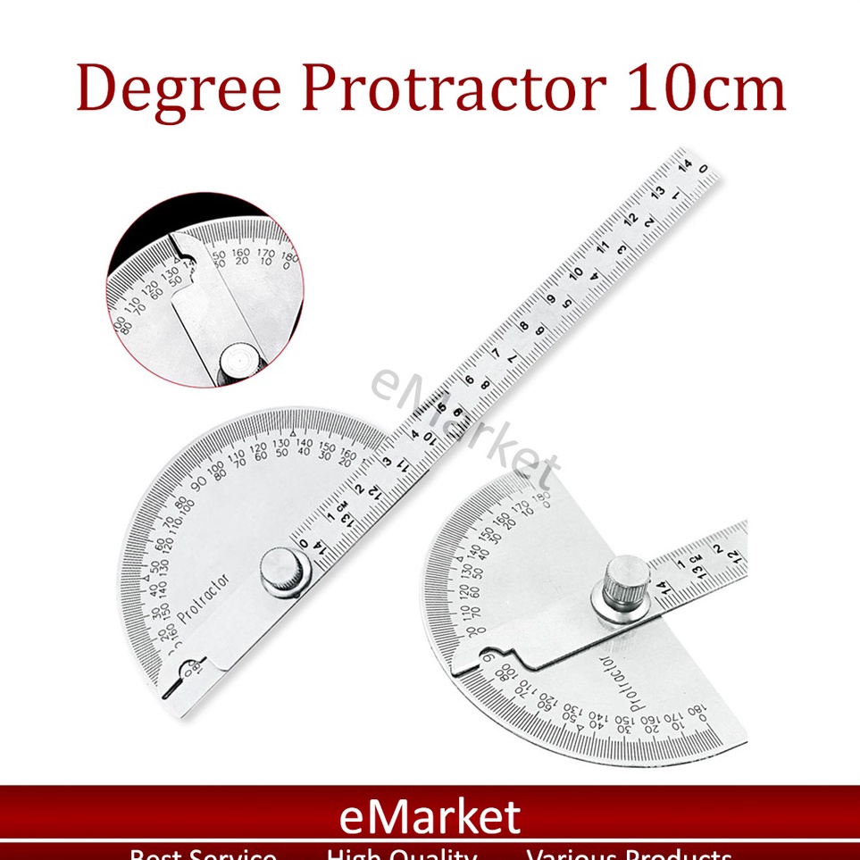 Jual Serba Murah Degree Protractor Stainless Busur Derajat Pengukur