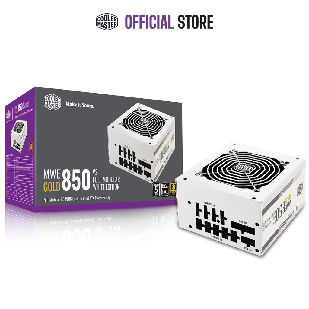 Jual Cooler Master Mwe Gold V Full Modular White Edition Psu