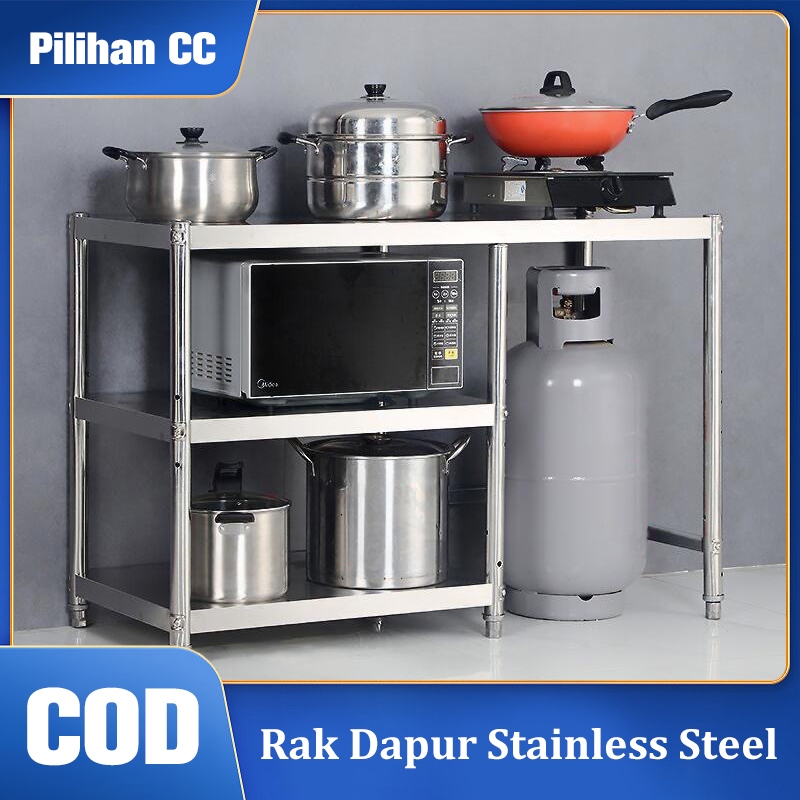 Jual Rak Dapur Stainless Steel Rak Penyimpanan Kompartemen Rak Kompor