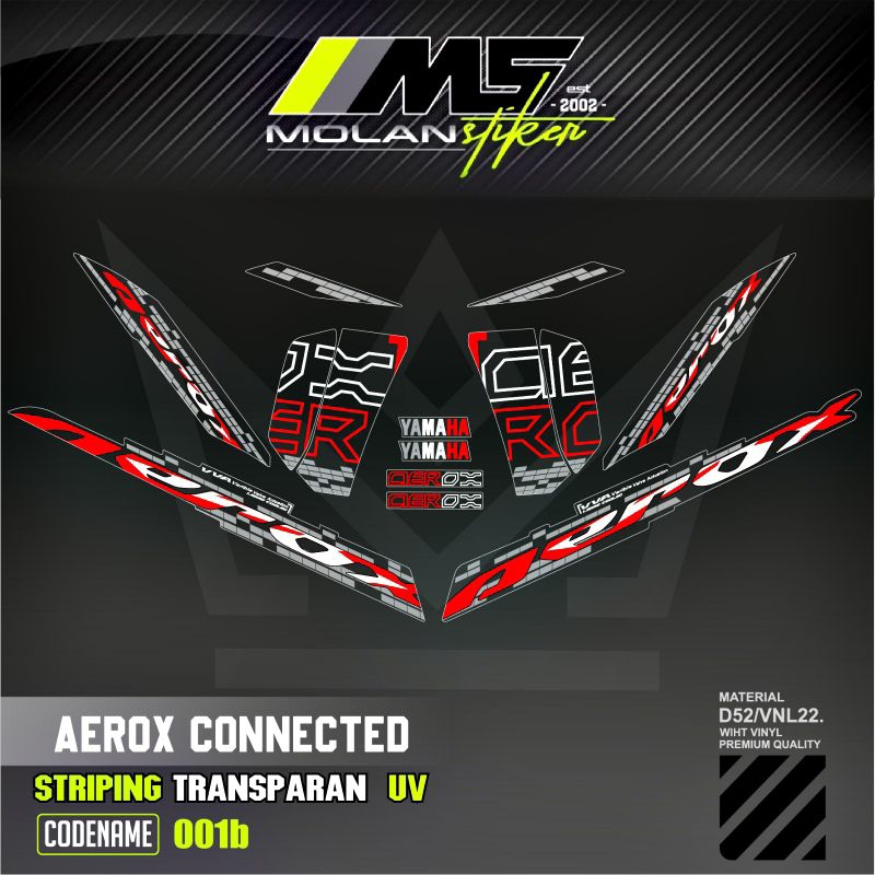 Jual Decal Sticker Striping Variasi Transparan Uv Aerox New Cyber City