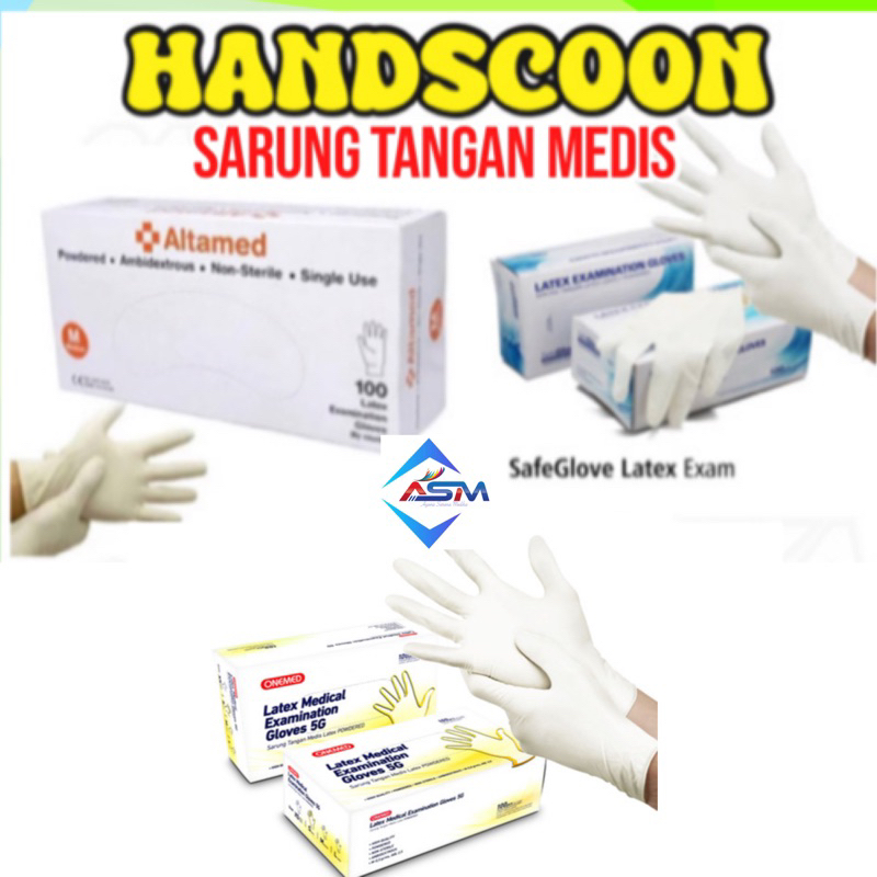 Jual Handscoon Sarung Tangan Latex Safeglove Sarung Tangan Powder