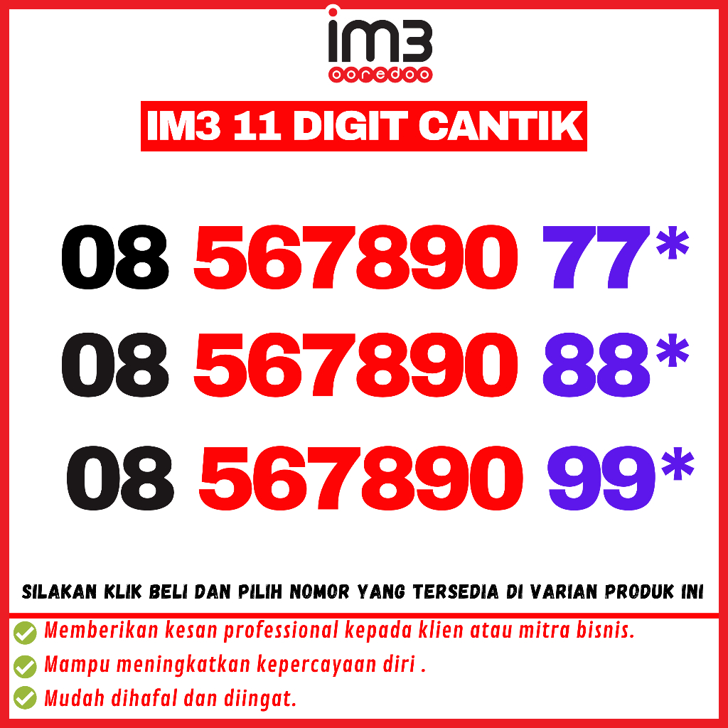 Jual Nomor Cantik Indosat Digit Kartu Im Perdana Indosat Cantik