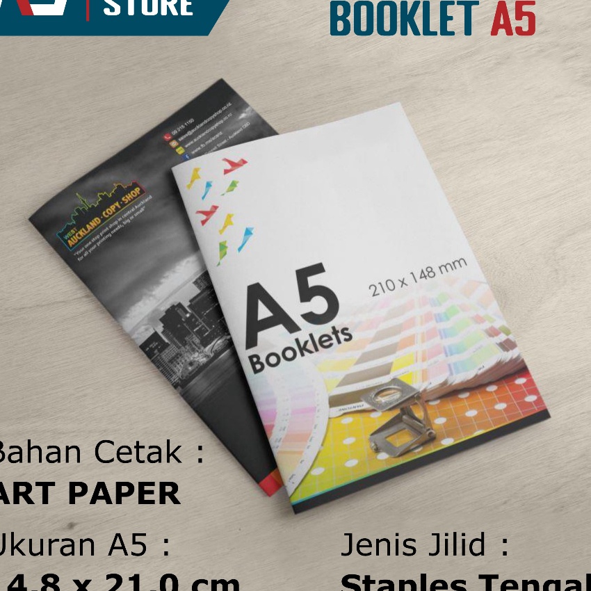 Jual Terbatas Cetak Booklet Ukuran A Bolak Balik Full Warna Art Paper