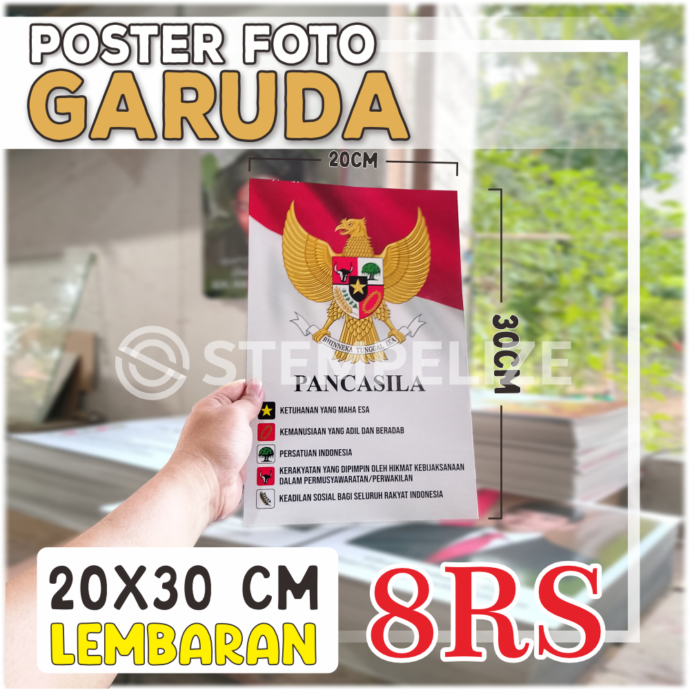 Jual Poster X Presiden Prabowo Gibran Lambang Garuda Lembaran