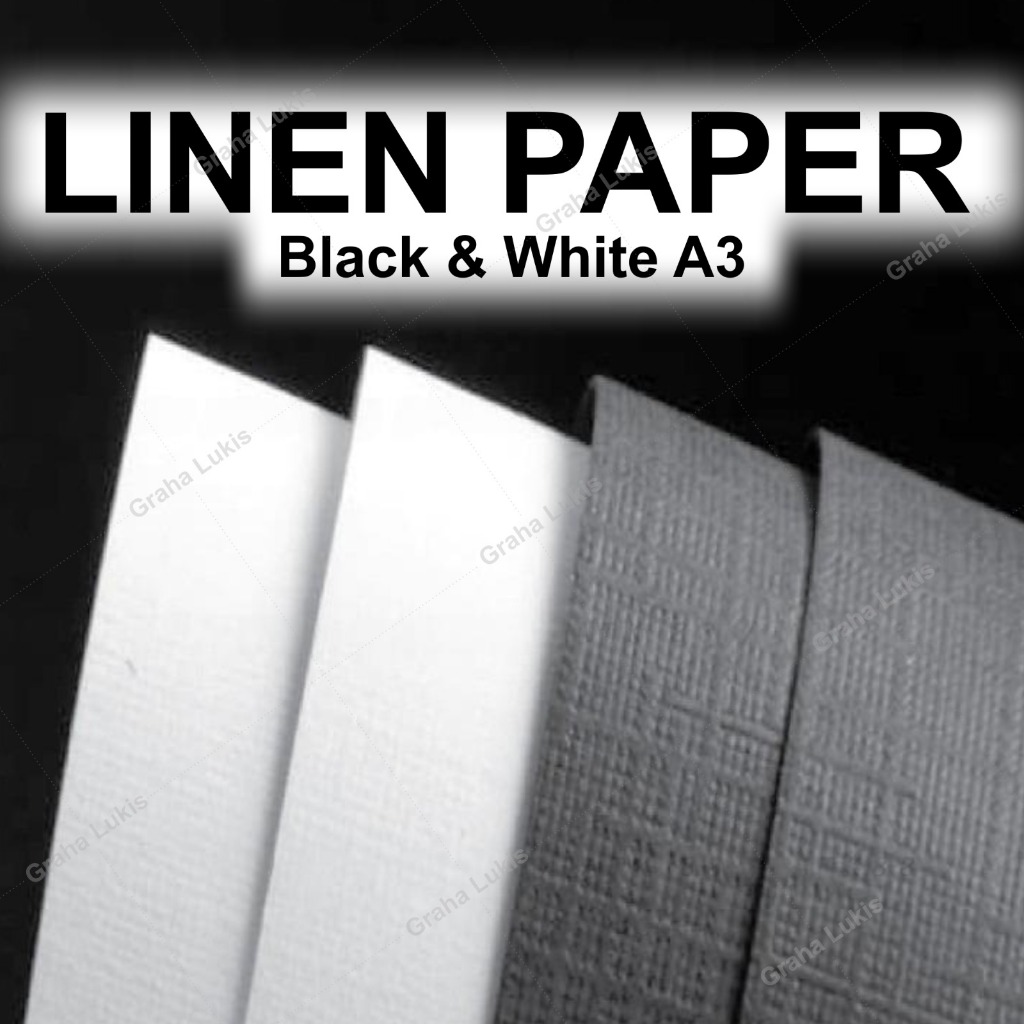 Jual Kertas Linen Linen Paper Hitam Putih Isi Isi