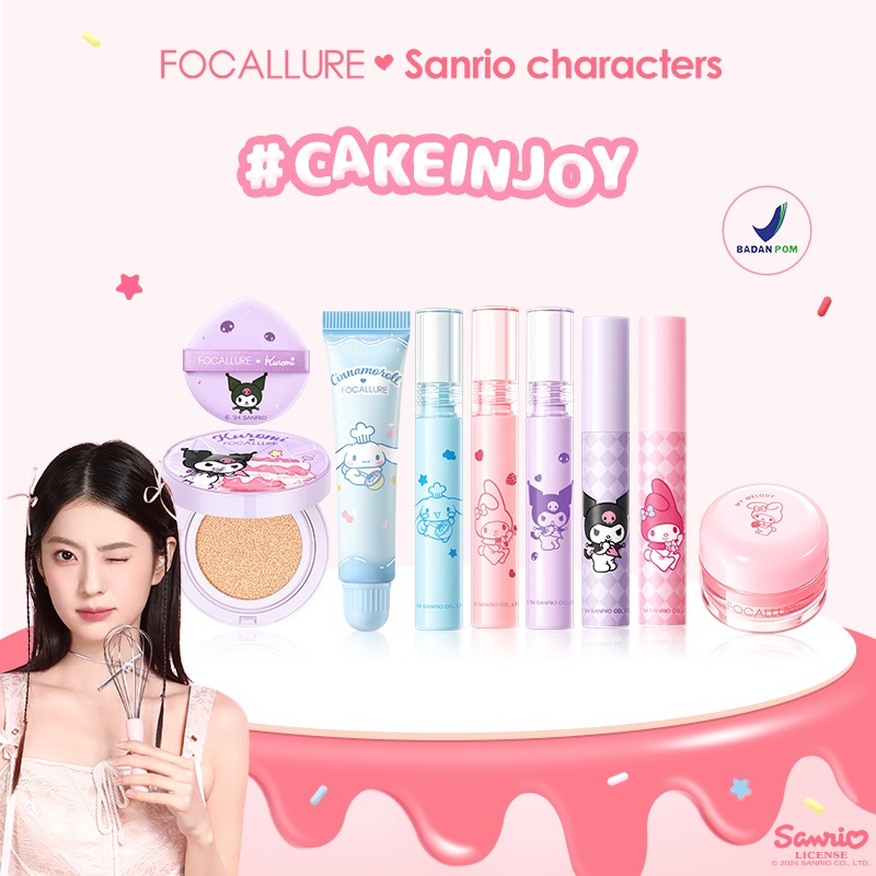 Jual Focallure X Sanrio Pcs Makeup Set Matte Cusion Liquid Lip Tint