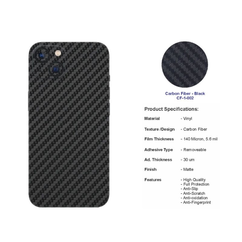 Jual Skin Garskin Carbon Black Hitam Iphone 15 14 13 12 11 X XS XR 8 7