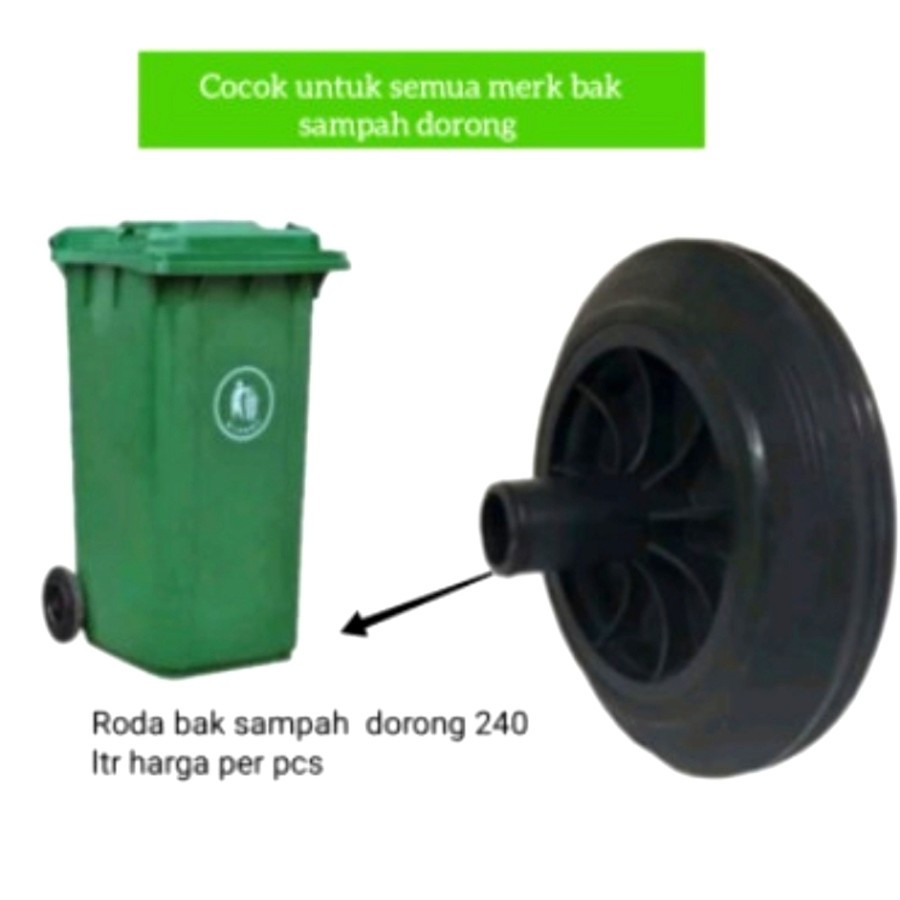 Jual Roda Bak Sampah Dorong Sulo Roda Karet Trash Bin Inch Roda