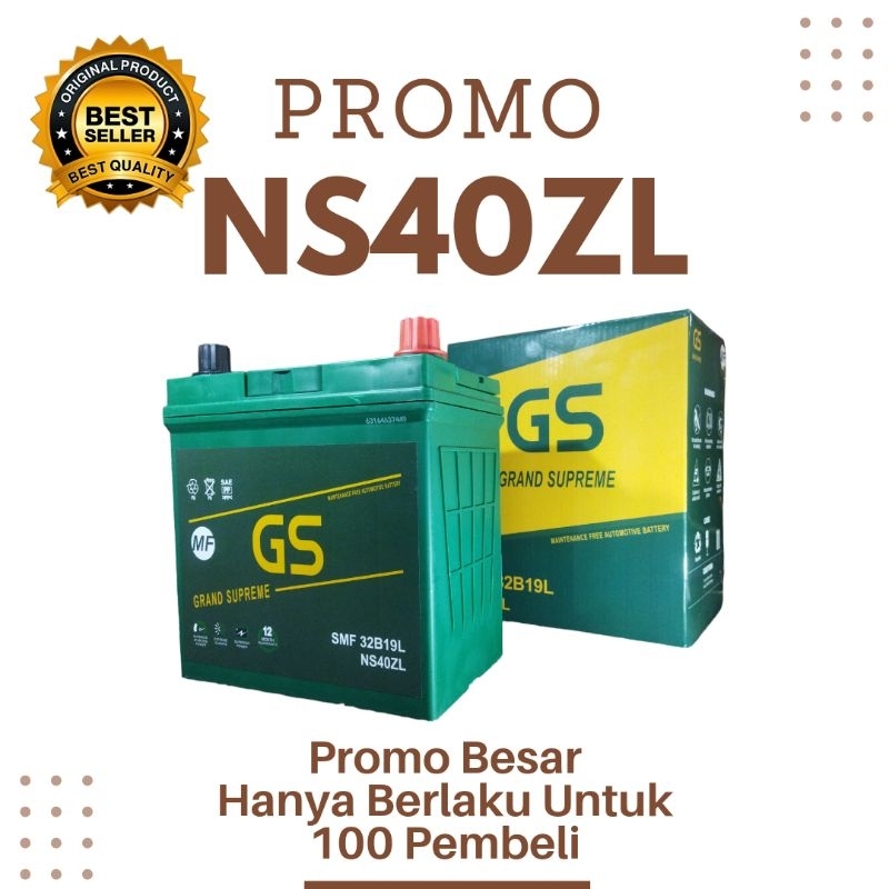 Jual AKI GS GRAND SUPREME NS40ZL AGYA AYLA SIGRA BRIO FREED Shopee