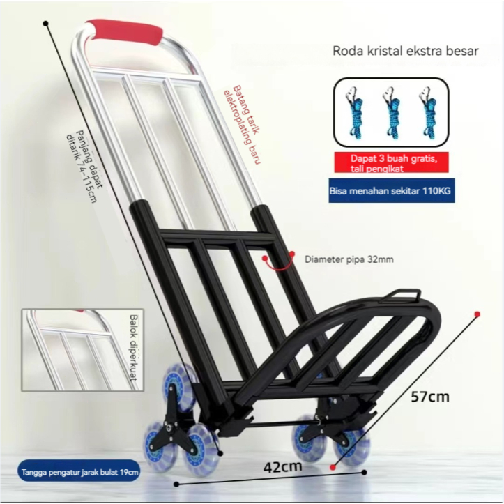 Jual Jutastore Trolley Cart Bag Trolly Keranjang Troli Belanja Lipat