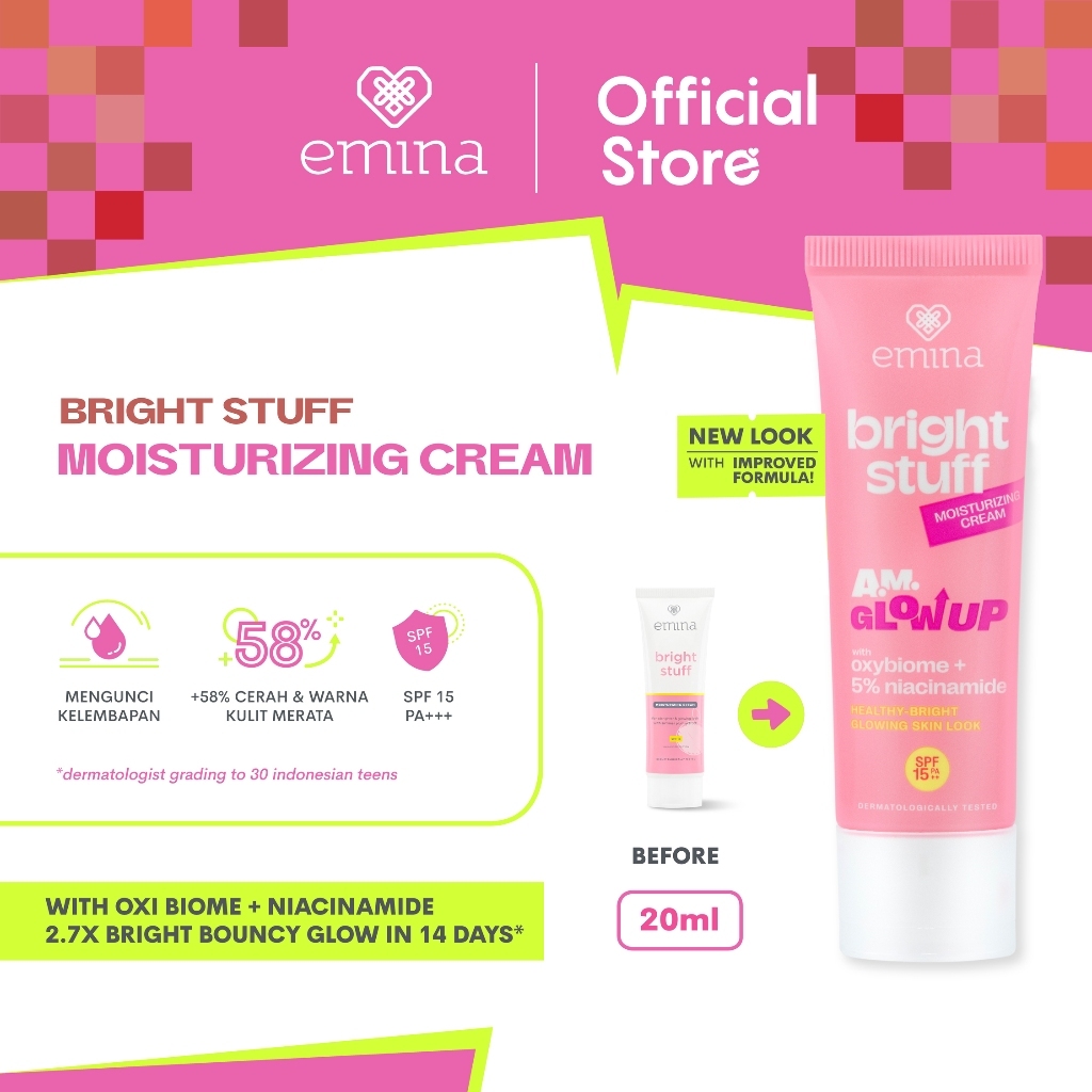 Jual Original Krim Pelembab Emina Bright Stuff Moisturizing Cream Ml