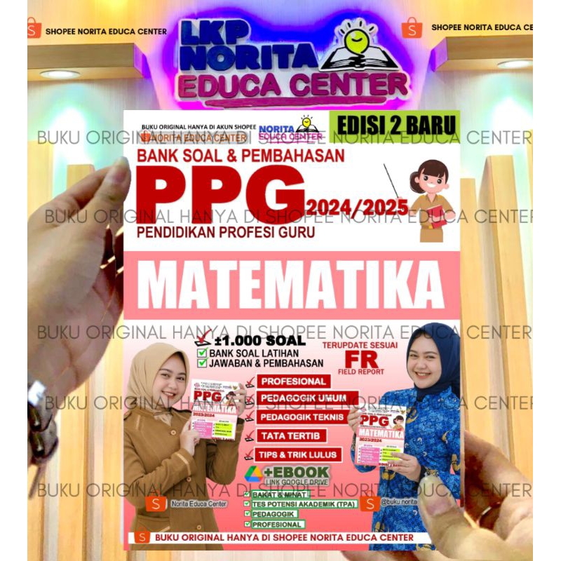 Jual Buku Best Bank Soal Dan Pembahasan PPG MATEMATIKA 2023 2024 EDISI