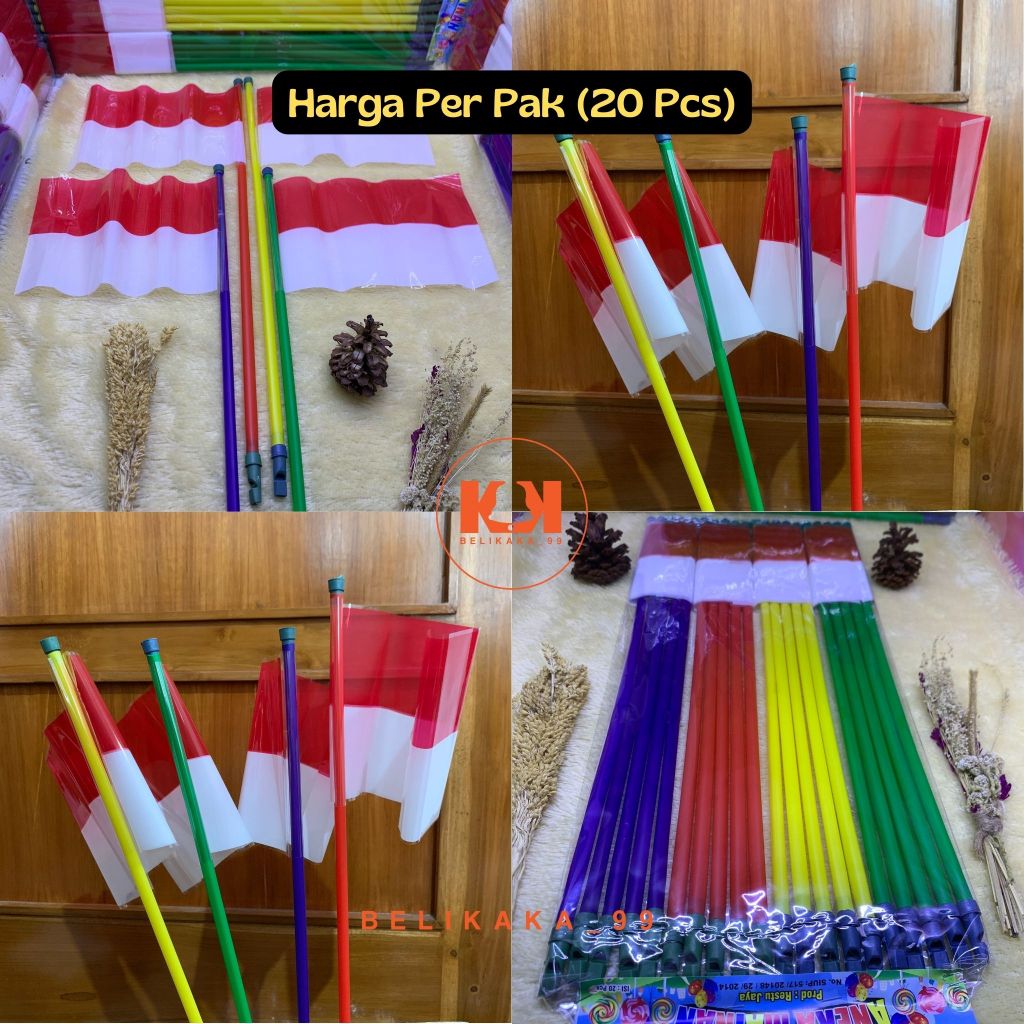 Jual Pak Isi Pcs Bendera Gagang Merah Putih Plastik Peluit