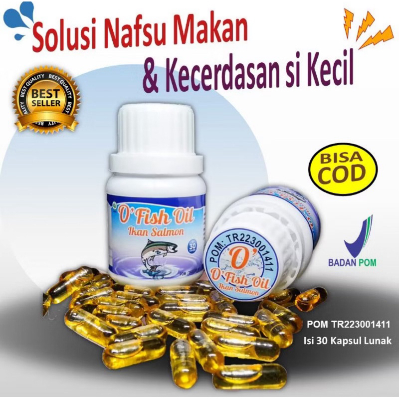 Jual O FISH OIL IKAN SALMON ISI 30 Kapsul Shopee Indonesia