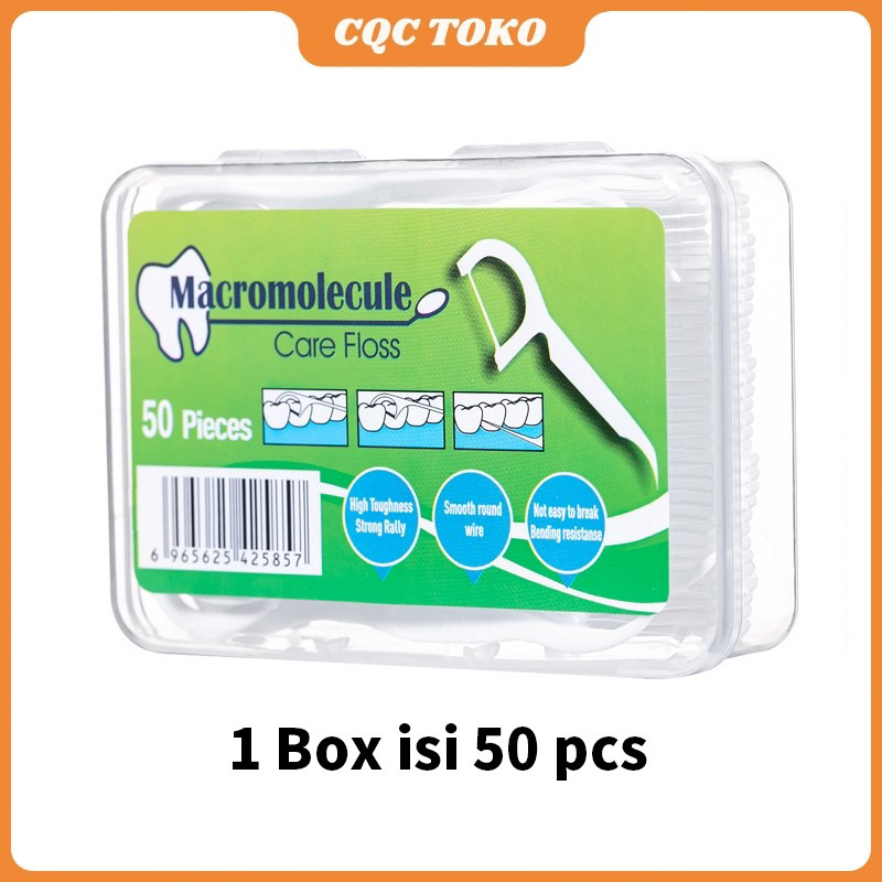 Jual Dental Floss Benang Tusuk Gigi 1 Set Isi 50 Pcs Pembersih Sela