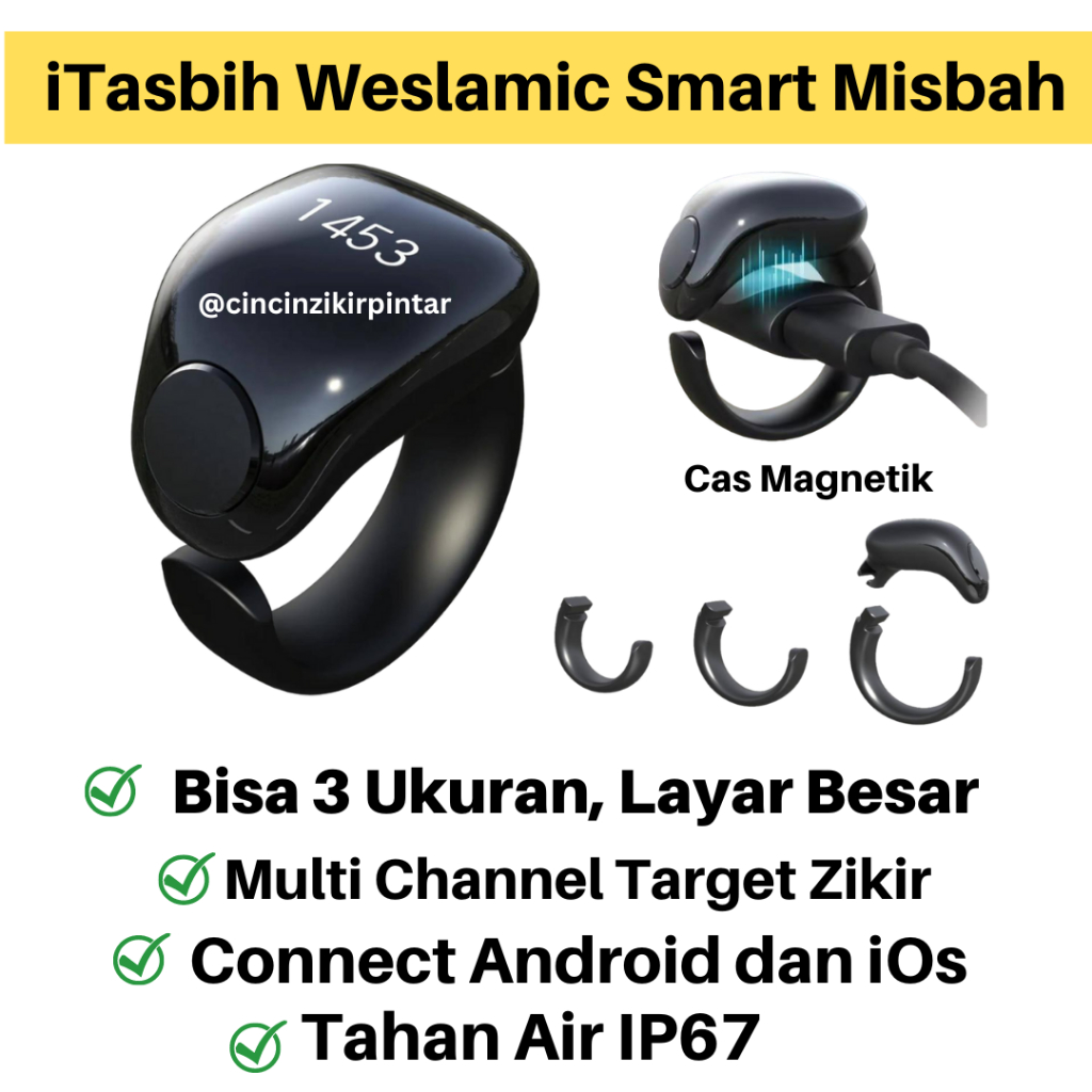 Jual Model Terbaru 2024 Smart Misbah Weslamic Tahan Air Bisa Tiga