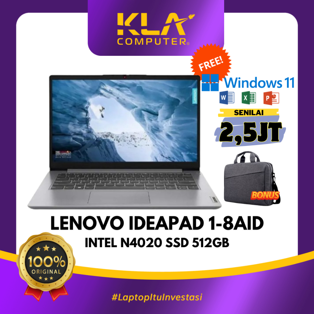 Jual Lenovo Ideapad Slim Igl Intel N Ram Gb Gb Ssd Hd