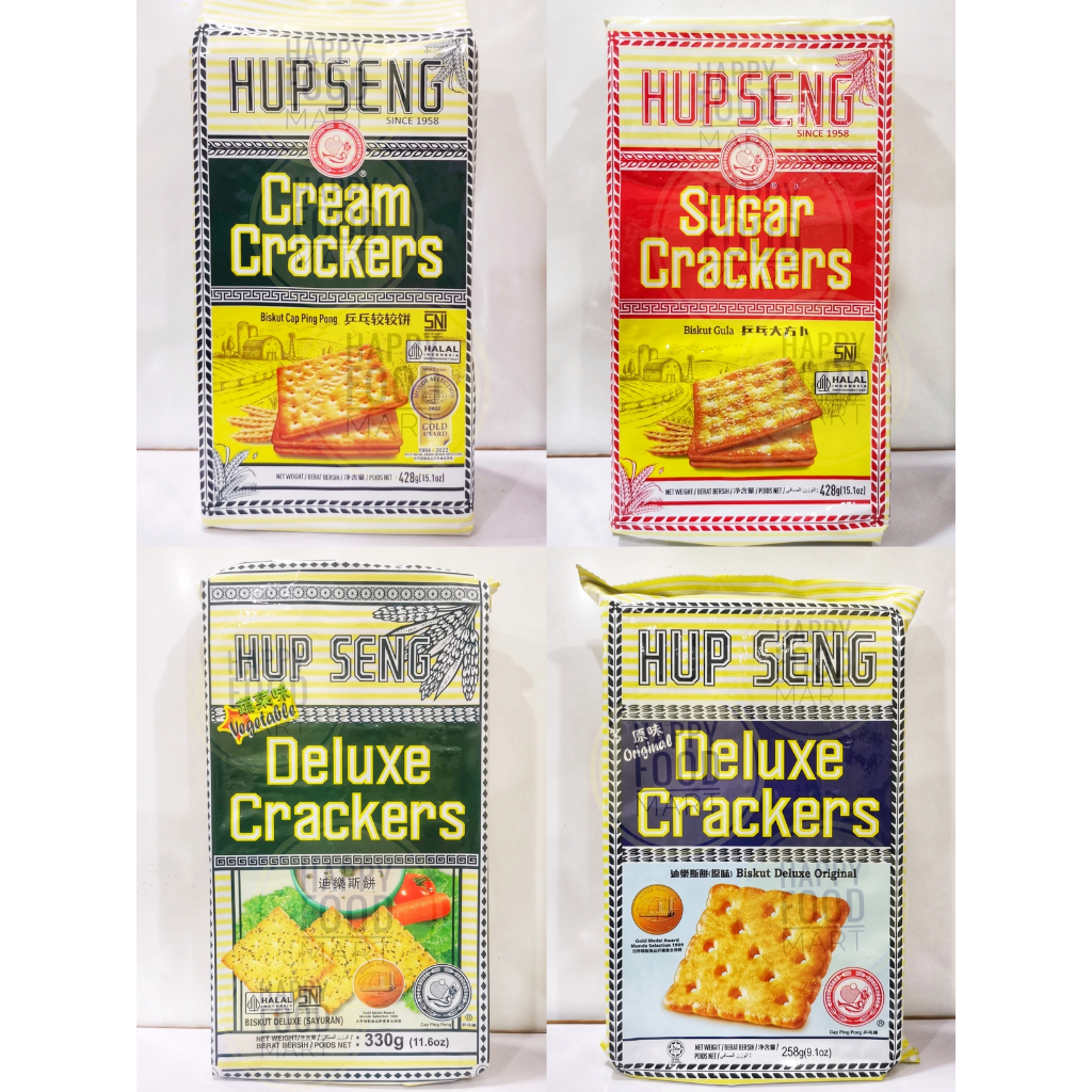 Jual Halal Hup Seng Deluxe Crackers Original Vegetable Cream Biskuit