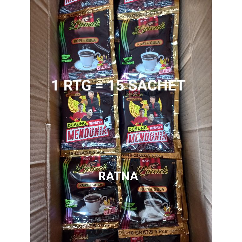 Jual KOPI LUWAK HITAM KOPI GULA 25gr 1 Renteng Isi 15 Sachet