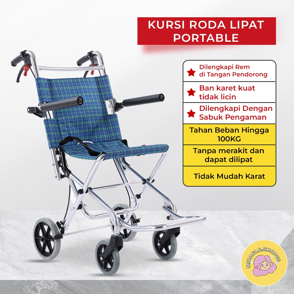 Jual Ms Kursi Roda Lipat Portable Travelling Masuk Kabin Pesawat