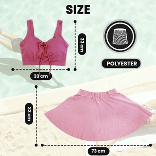 Jual Garansi Belanja Baju Renang Sexy Two Peach Rok Hot Spring Model