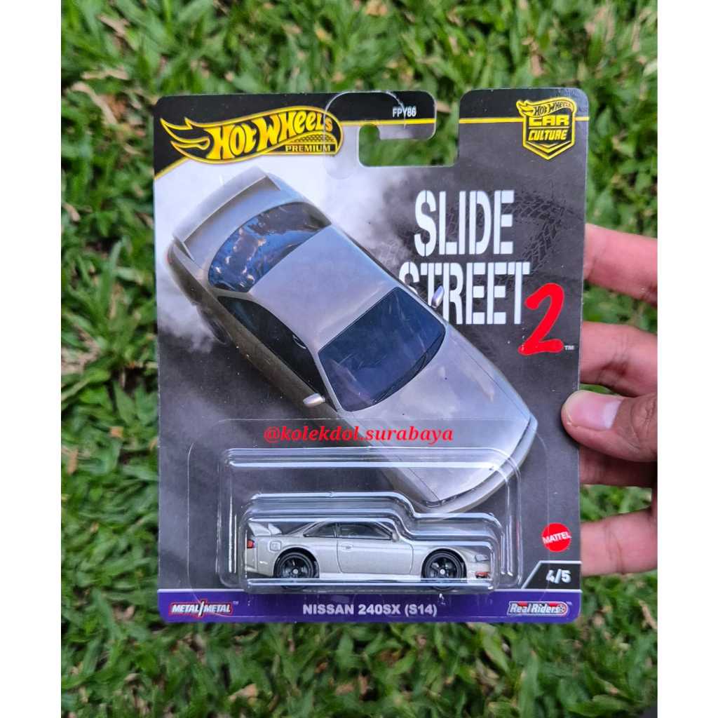 Jual Hot Wheels Premium Slide Street 2 Nissan 240SX S14 Original