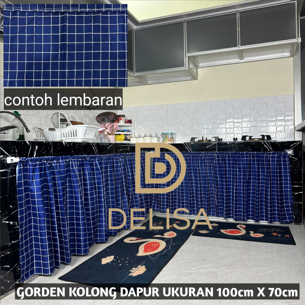 Jual Gorden Kolong Dapur Minimalis Aesthetic Uk X Cm Bonus