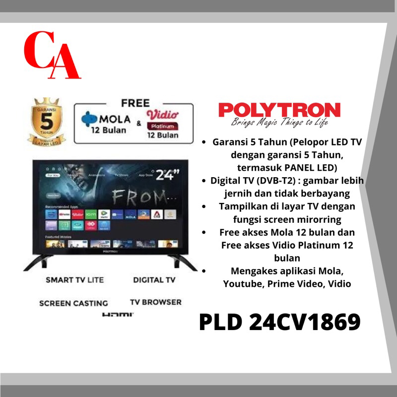 Jual Polytron Led Tv Smart Lite Digital Pld Cv Hd Ready Led