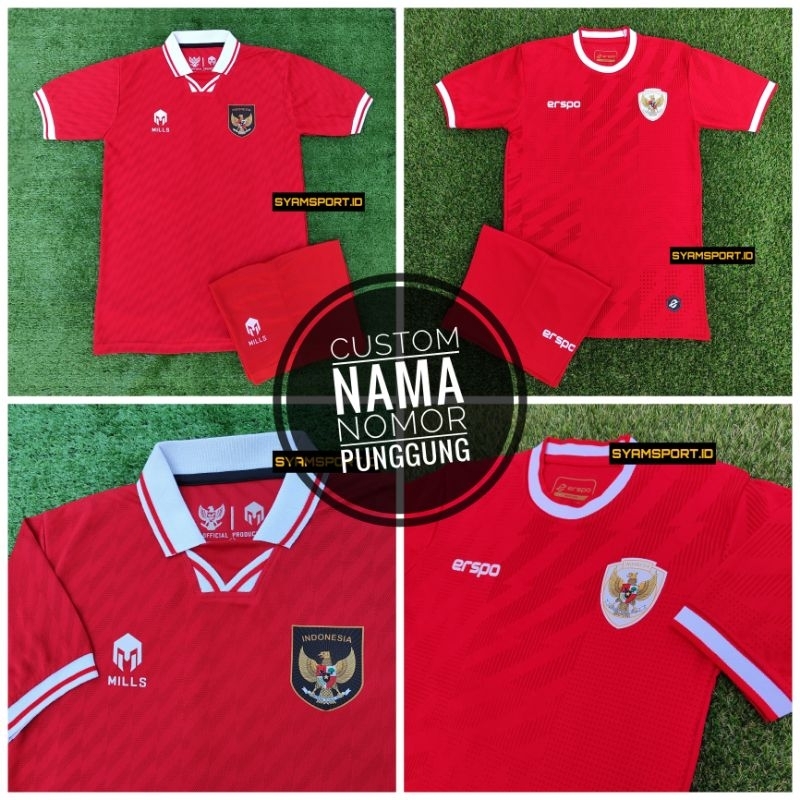 Jual Jersey Home Versi Supporter Grade Lokal Timnas Indonesia Fullset