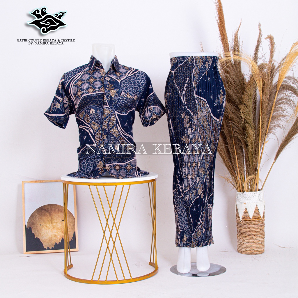 Jual Batik Couple Motif As Kemeja Panjang Kemeja Pendek Rok