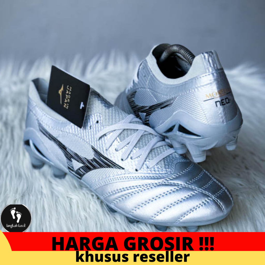 Jual SEPATU BOLA MIZUNO MORELIA NEO 4 BETA SILVER BLACK FG Shopee