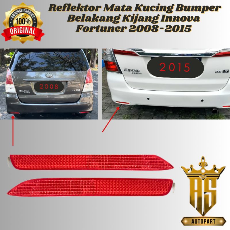 Jual Mika Lampu Reflektor Mata Kucing Bumper Belakang Toyota Innova