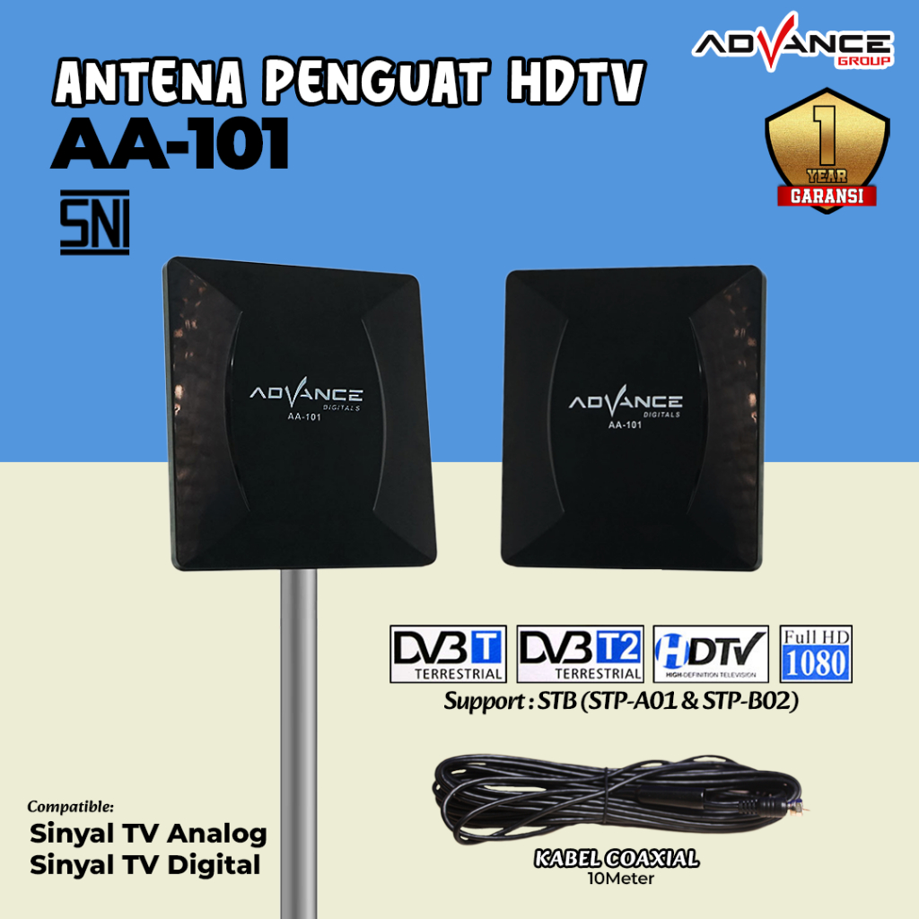 Jual Ready Stock Advance Aa Antena Indoor Outdoor Digital Analog